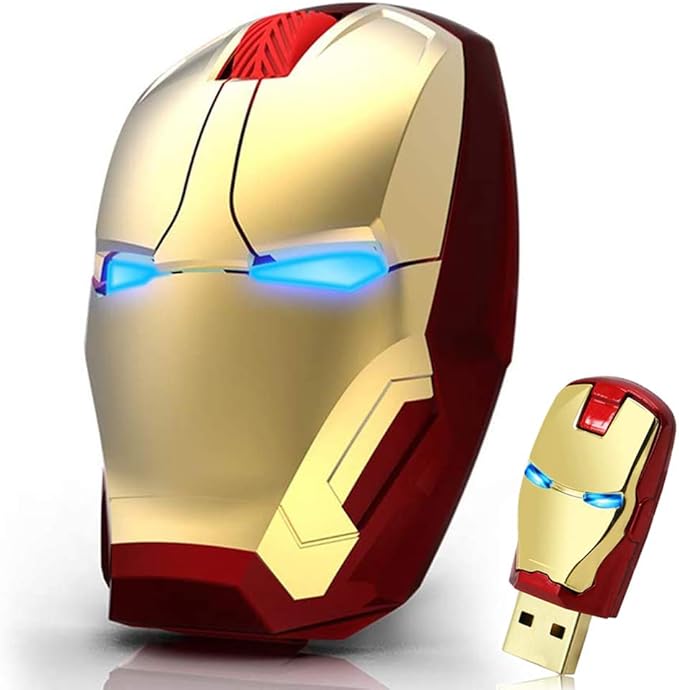 Cool Wireless Mouse 2.4 G Portable Ergonomic Optical Wireless Mouse with USB Receiver | for Notebook PC Laptop Computer MacBook | with 8G USB Flash Drive | 3 Adjustment Levels