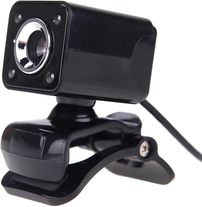 GIZNXBA Webcam with Microphone and Light 480P Streaming Webcam Auto Focus HD Light Correction Noise-Canceling Microphone for Creators Podcasters Meetings(Black)