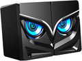 2pcs USB Powered Wired Desktop Computer Speakers with Deep Bass and Non-Slip Pads Compact Loudspeaker Box for Laptop Phone Gaming and Office Use
