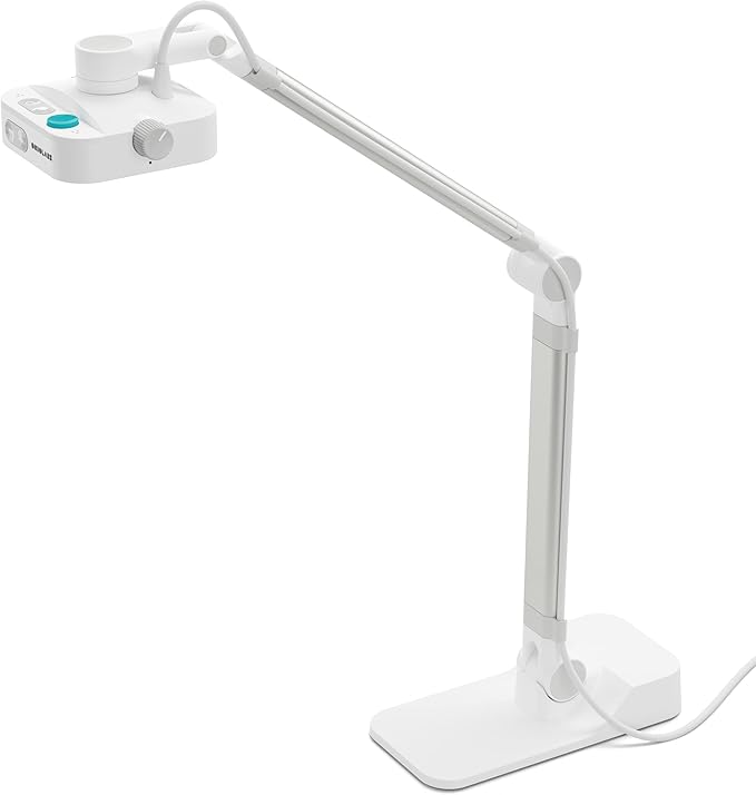 OKIOCAM W1 USB 4K 8MP Document Camera with Light for Teachers. Comes with OKIOPoint &amp AI-Tracking Presentation Software. Doc Camera for Classroom. Compatible with PC/Mac with Type-C Adaptor