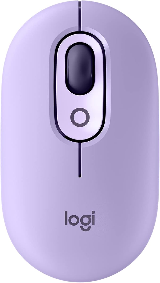 Logitech POP Mouse Wireless Mouse with Customizable Emojis SilentTouch Technology Precision/Speed Scroll Compact Design Bluetooth Multi-Device OS Compatible - Cosmos