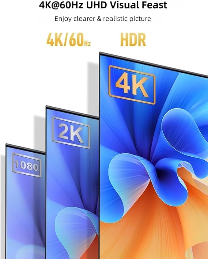 HDMI to USB C Adapter 4K60Hz Unidirectional HDMI Male (Source) to USB C Female (Display) for Portable Monitor AR Glasses XREA-L One/Air 2 Pro/VITURE Pro/Rokid PS4/5 B0X Switch ROG Ally