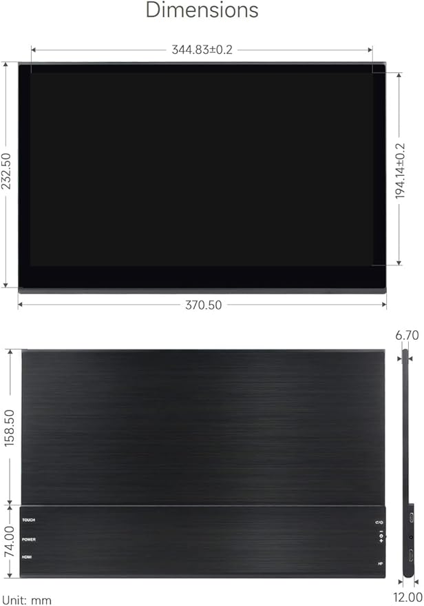 waveshare 15.6inch QLED Quantum Dot Display 1920×1080 Compatible with Raspberry Pi 5/4B/3B/Zero/Zero W/Zero 2W/Pico/Pico W/Pico WH Jetson Nano/ VisionFive2/ PC