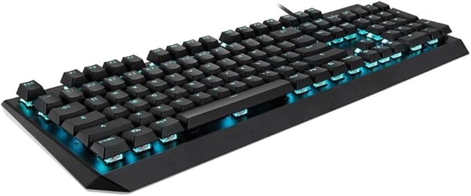 Mechanical Gaming Keyboard USB Wired Keyboard Anti-ghosting Gaming Keyboard Full Size PC Keyboard for Laptop Desktop Computer 104 Key Black