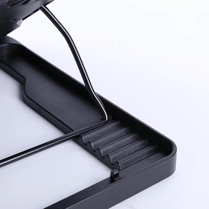 USB Laptop Cooling Pad Adjustable Height Multi-Angle Fan Stand -Skid Base and Quiet for Enhanced Heat Dissipation Five-Fan Cooler for Laptops Black