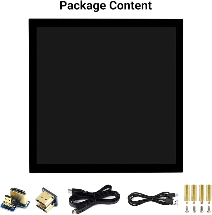 waveshare 4inch HDMI Capacitive Touch IPS LCD Display Compatible with Raspberry Pi 4B/3B+/3A+/2B/B+/A+/Zero/Zero W/WH/Zero 2W CM3+/4 720×720 Resolution Supports Jetson Nano/Windows