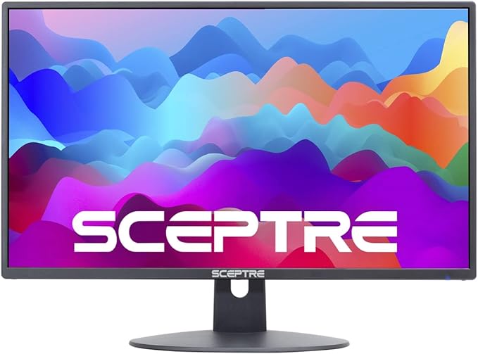 Sceptre E249W-19203R 24-inch FHD LED Gaming Monitor 2X HDMI VGA 75Hz Build-in Speakers Machine Black
