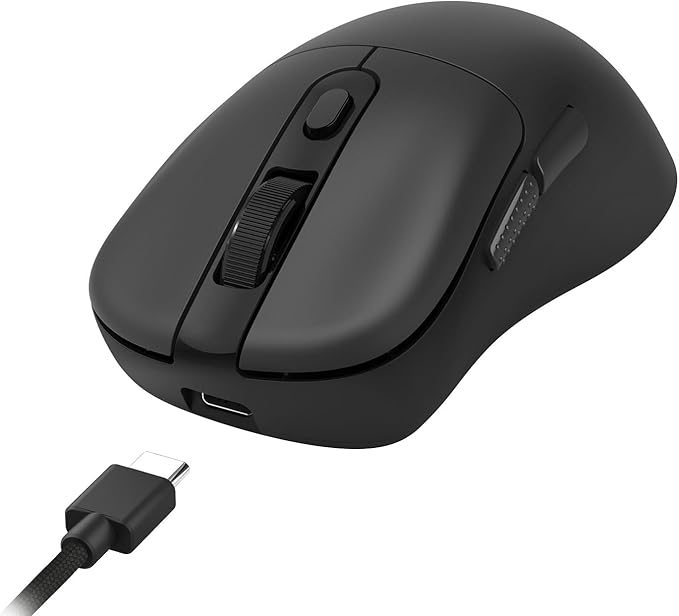 Redragon Wireless Gaming Mouse 58g Lightweight 12000 DPI Tri-Mode 2.4G/Bluetooth/USB-C PAW3311 Sensor 75Hr Battery Mice with 6 Programmable Buttons for PC/Mac (Black)