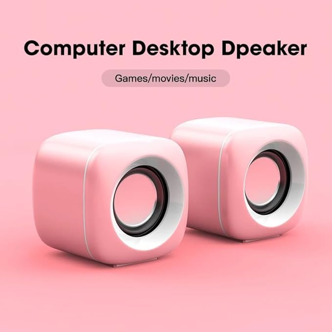 JSEIAJB Computer Speaker for Laptop PC Subwoofer Wired Music Player Audio Speakers Deep Bass Sound Loudspeaker(D)