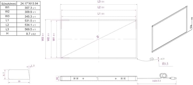 Chengying 24 inch Multi-Touch 10 Point Infrared Touch Frame ir Touch Panel Infrared Touch Screen Overlay …