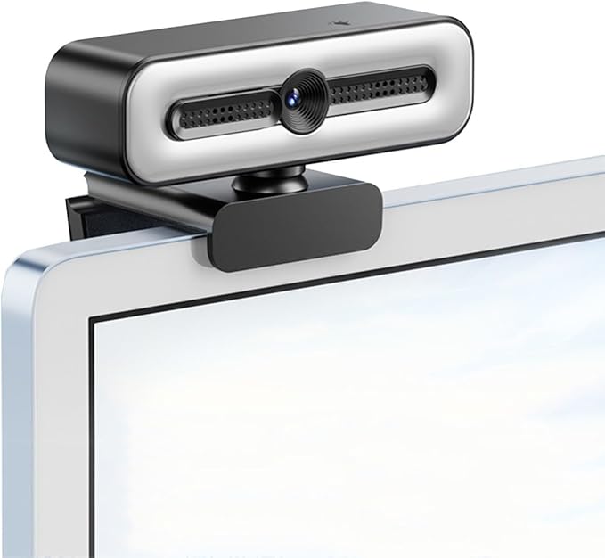 GIZNXBA Webcam with Microphone &amp Privacy Cover for PC/Laptop USB Computer Camera Plug &amp Play with Auto Light Correction Wide Field of View for Video Calls Live Streaming(1080P)