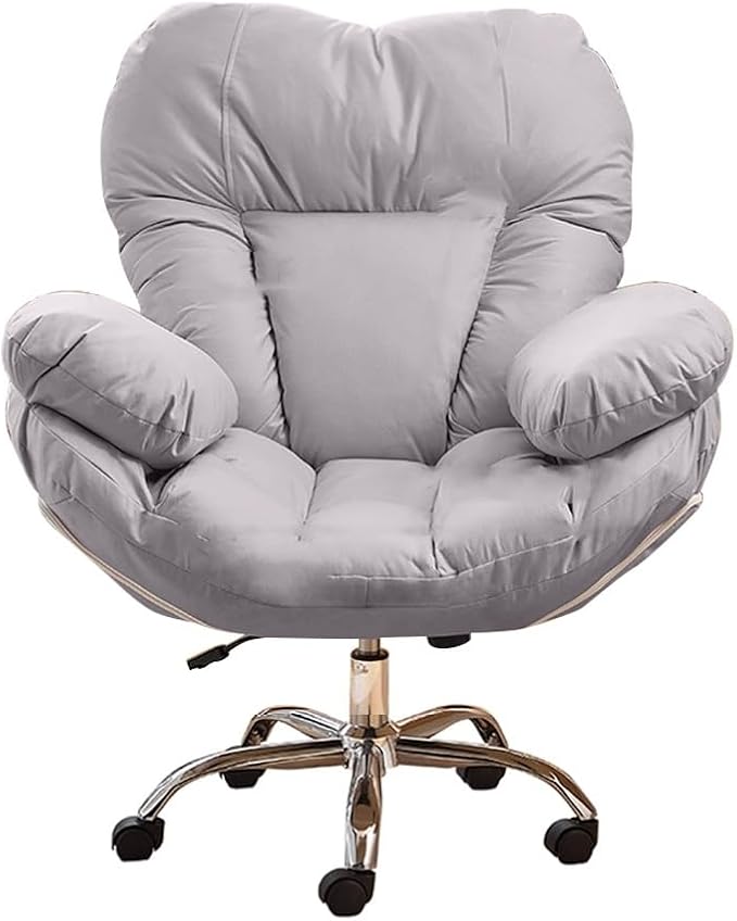YCKEGEW Lazy Sofa Gaming Chair Office Chairs Recliner Chair for BedroomStudy Chair Ergonomic Lift Chair Backrest Reclinable Home Office Desk Chairs Computer Chair(Light GreyWithout)