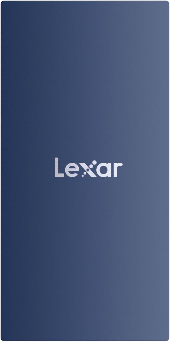 Lexar ES3 2TB External SSD USB 3.2 Gen2 Portable SSD PSSD Up to 1050MB/s Read 1000MB/s Write External Solid State Drive Compatible with iPhone 16/15 Series/Mac/PS5/XBOX/Laptop/PC Blue