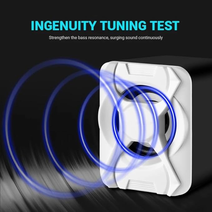 AUX Wired Computer Subwoofer Speakers Bass Reinforcement Stereo 2.1 for PC Phone Loudspeaker(D)
