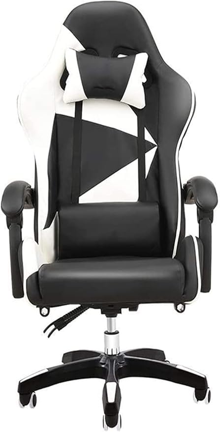 Office Chair E-Sports Chair Ergonomic Video Game Chair Reclining Office Chair Lift Swivel Chair Computer Chair Office Desk Chair (Color : Black White) Needed