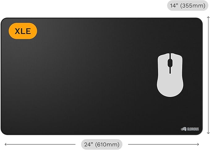 Glorious Gaming Mouse Pad GMP 2 - Extended XL - Spill-Proof Mouse Pad Optimised for Gaming Sensors Balanced for Speed &amp Control Anti-fray Edges - 24 x 14 x 0.12 - Extra Large Extended Desk M