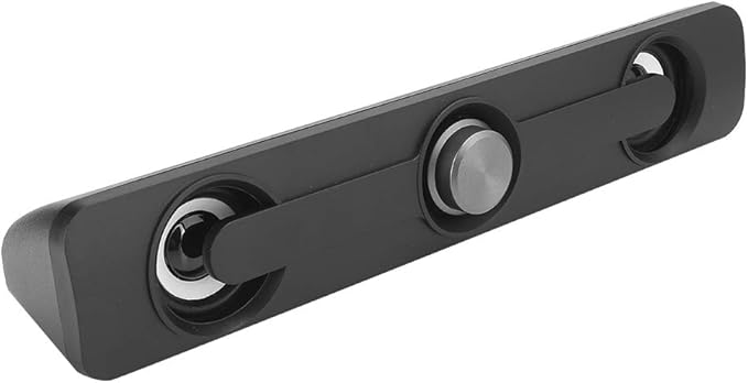 Computer Speaker 3.5mm Jack Universal Bass Speaker with LED Light Portable Stereo Speaker for Desktop Notebook Laptop (Black)