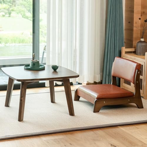 BTZHY Floor Chair Tatami Chair Japanese Style Upholstered Floor Chair Lazy Sofa Accent Meditation Floor Seat for Bay Window Living Room Bedroom