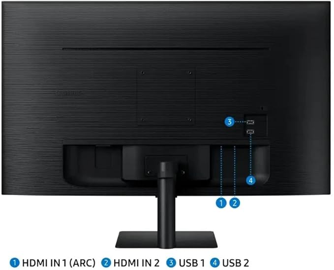 Samsung 32 M5 Series FHD Smart Monitor Streaming TV Multiple Ports HDMI 60Hz 4ms Black with HDMI Cable