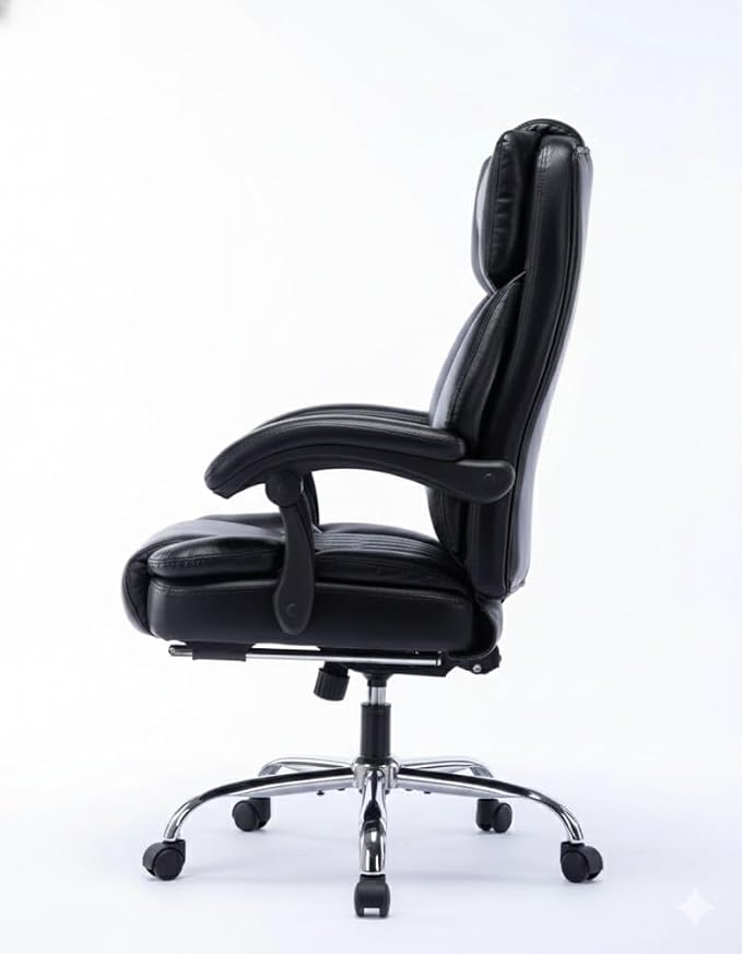 Gaming Office Chair - Video Gaming Chair with Footrest Lumbar Support High Back Massage Reclining Home Office Computer Desk Chair: Height Adjustable Ergonomic Comfy Leather
