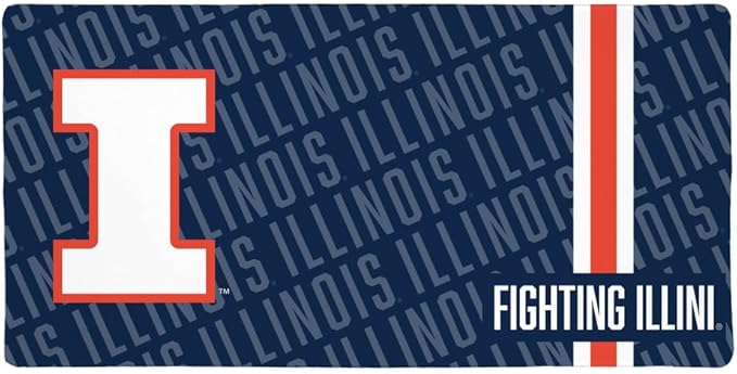 University of Illinois Fighting Illini Mascot Large Gaming Mouse Pad Desk Mat with Stitched Edges Non-Slip Base for Gamer Home and Office 31.5 x 15.7
