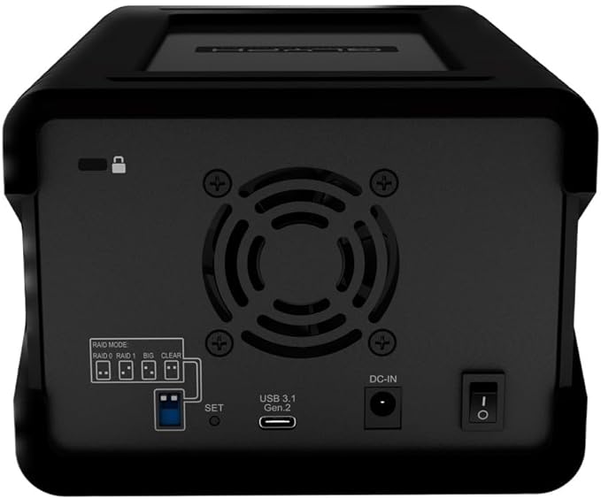 Glyph Technologies Blackbox PRO RAID 16TB (2x8TB) 2-Bay USB-C 3.2 Gen 2 RAID Array Black