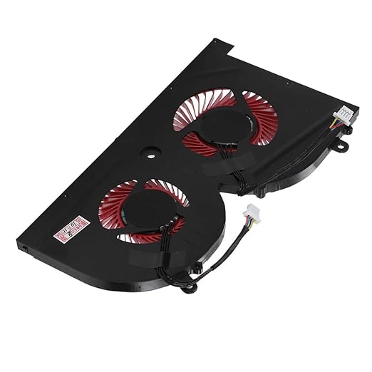 New Efficient Cooling Fan of The GS73VR Compatible Portable Computer for GS63VR GS73VR Series BS5005HSU2L1 4 Pins 73g Black+red Desemble