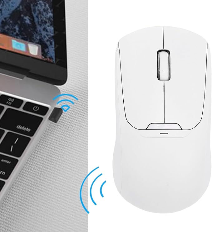 VBESTLIFE Wireless Mouse with Fingerprint Reader 2400 DPI Biometric Fingerprint Scanner Mouse with 2.4G BT5.0 USB Connectivity for PC Laptop