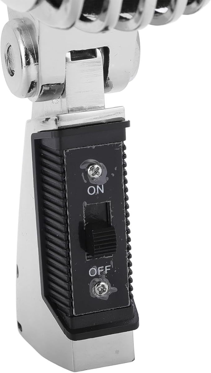 Dynamic Microphone with Rugged Design &amp Shock Mount - Cardioid Pattern Zinc Alloy Studio &amp Live Performances (Silver)