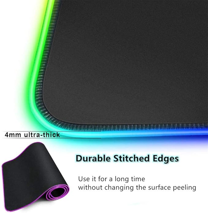 Gaming Mouse Pads Dj Hand Drive Led Gaming RGB Gamer Large Mousepad Lighting USB Keyboard Colorful Desk Pad for Pc Laptop Desktop 700X300mm