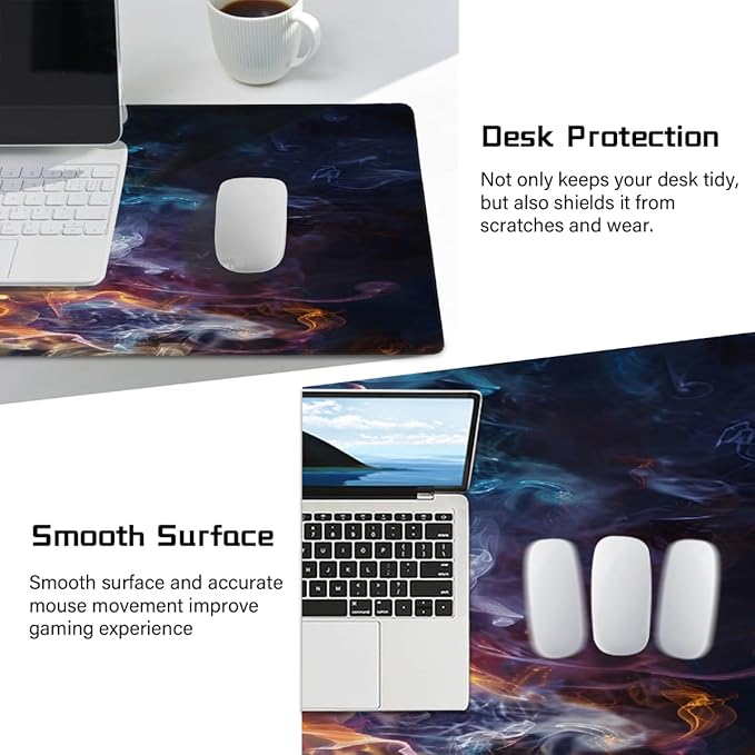 Galaxy Color Cloud Large Mouse Pad Gaming Mousepad Desk Mat for Desktop Computer Keyboard Waterproof Mouse Mat Desk Pad with Non-Slip Base for Game School Office Home 35.4 x 15.7