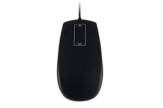 WetKeys Waterproof Professional-Grade Mouse w/Touchpad-Scroll (USB) (Black) |OMWK0C03-BK