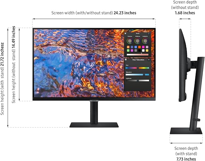 Samsung 27-Inch ViewFinity S80PB Series UHD Computer Monitor DCI-P3 98% VESA DisplayHDR 400 IPS Panel Matte Display USB-C PIP/PBP Intelligent Eye Care LS27B804PXNXGO
