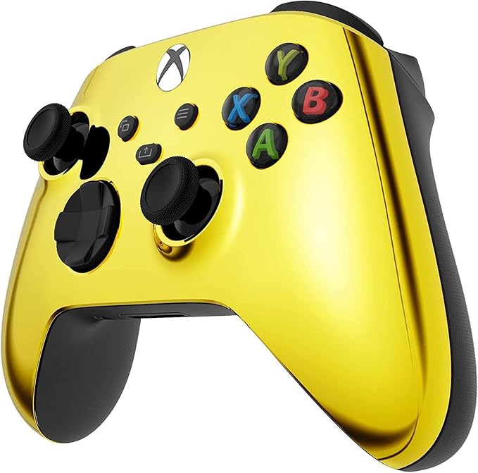 Custom Controllerzz Wireless Controller for Microsoft Xbox Series X/S &amp Xbox One - Custom Soft Touch Feel - Custom Xbox Series X/S Controller (X/S Gold)