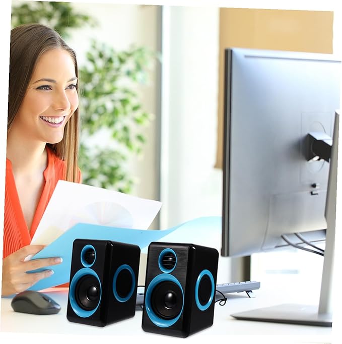 Gadpiparty Mini USB 2.0 Laptop Speaker for PC and Desktop Computer Mini Loudspeaker Box with Dc 5v Power Compact Surround Speaker for Home and Office Use