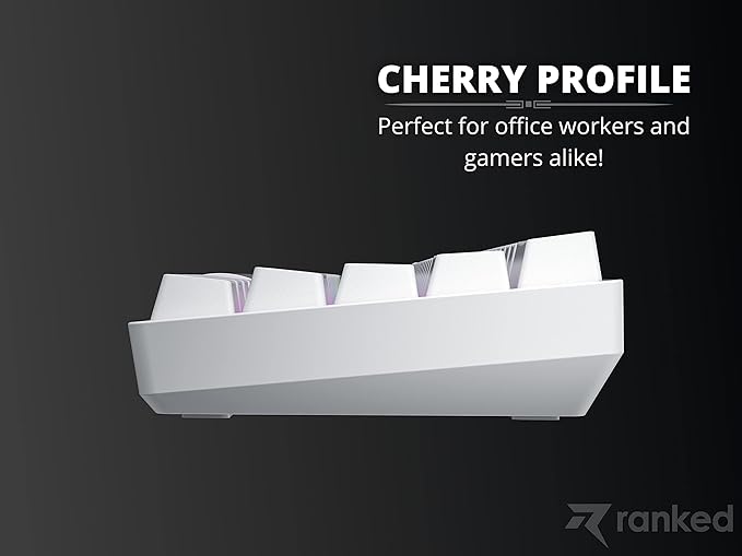 Ranked N60 Nova 60% Form Factor | Hot Swappable Mechanical Gaming Keyboard | 61 Keys Multi Color RGB LED Backlit for PC/Mac Gamer (White Gateron Yellow)