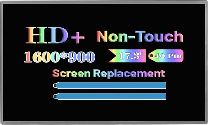 B173RW01 V.3 V.5 Screen Replacement for Dell Studio 1745 1747 1749 for Precision M6600 17.3 Non-Touch HD+1600 * 900 EDP 40 Pins LCD LED Display Panel
