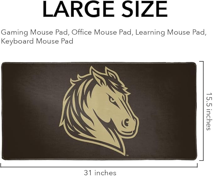Southwest Minnesota State University Primary Logo Large Gaming Mouse Pad Desk Mat with Stitched Edges Non-Slip Base for Gamer Home and Office 31.5 x 15.7