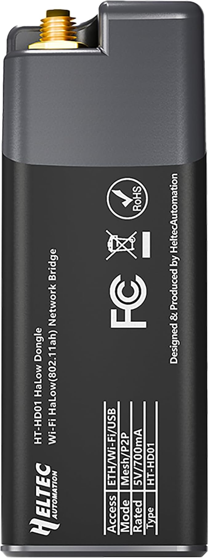 Heltec Wi-Fi HaLow Dongle 1KM Ultra-Long-Range USB Type-C Low Power Consumption Wireless Network Bridge IEEE 802.11ah 902-928MHz Supported Wi-Fi and Ethernet (AP + STA 1Pair)
