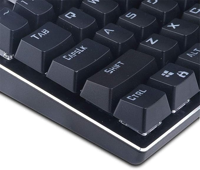 Computer KeyboardUSB Wired RGB Backlit Blue Switch Mechanical Gaming PC Game Keyboard81 Keys