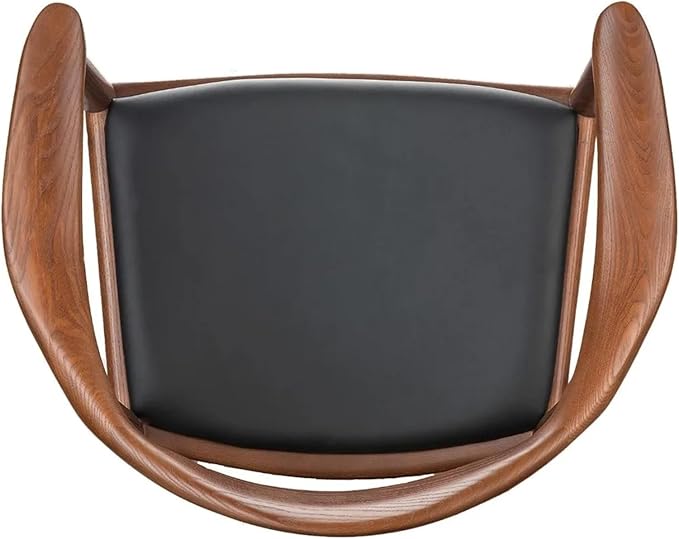 Adjustable Office Computer Chair with Armrest 1pcs Contemporary Style Upholstered Wooden Dining Seat Chair with Armrests(Natural Wood Color)
