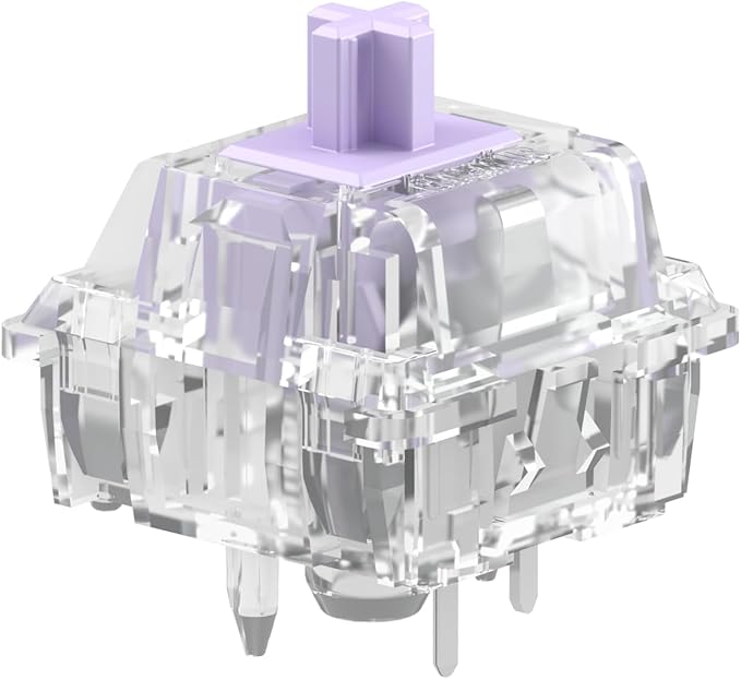 Glorious Gaming - Mako Ultralight Switches (110 PCS) Tactile Switches for Gaming and Typing Clear Design for Max RGB Pre Lubed for Hotswappable Mechanical Keyboards with 5-pin sockets