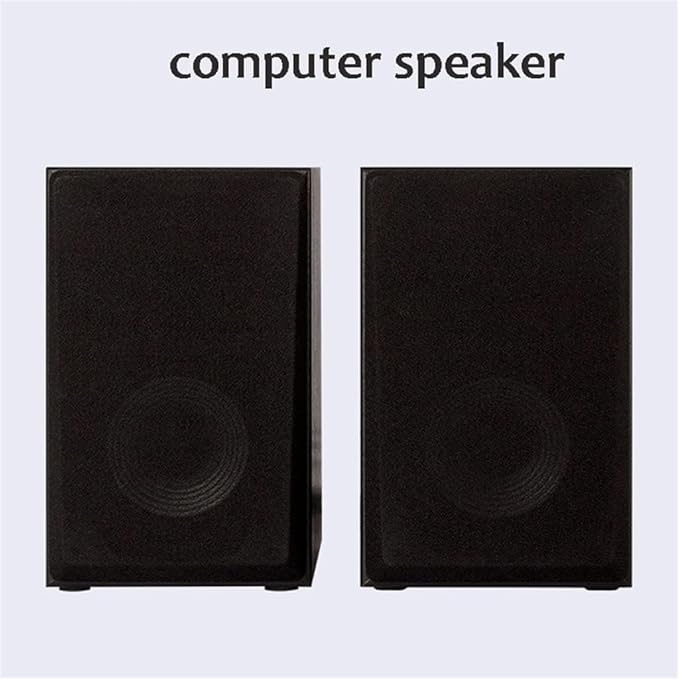 Computer Speakers for Desktop Wood Computer Speaker USB Powered 1.3m Wired 1 Pair Bass Stereo Speaker for Laptop Desktop Phone 12W * 2 Powerful Speaker