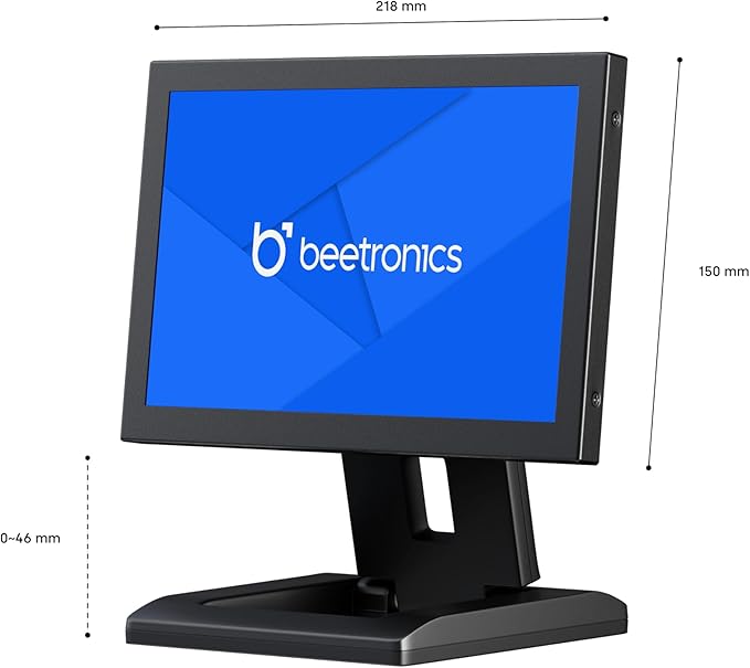 Beetronics 9-Inch Full HD IPS Monitor - Professional Industrial-Grade Display | HDMI VGA BNC RCA Inputs | Durable Metal Housing Matte Screen 24/7 Continuous Operation Wide Viewing Angle - 9HD7M