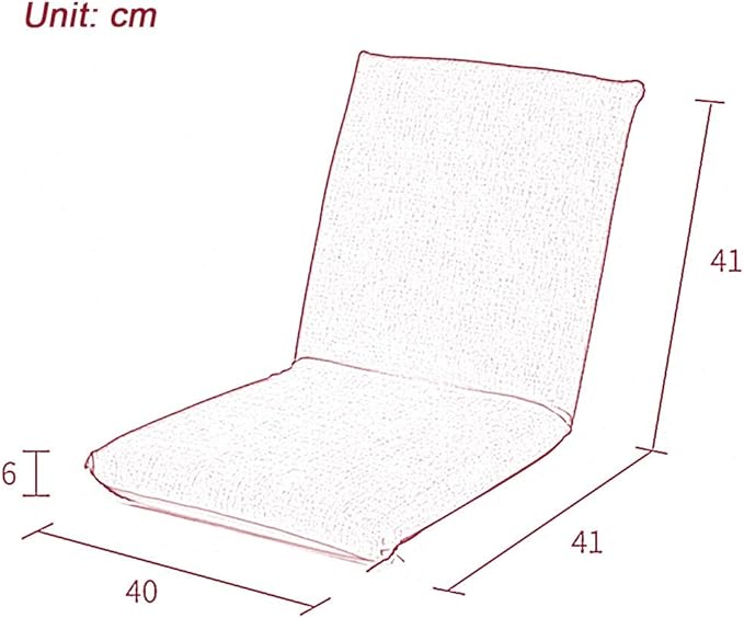 Floor Chair Floor ChairFolding Meditation Chair Adjustable Backrest Padded Gaming Chair Floor Seating with Removable Washable Cover for Bedroom Balcony Colour (Color : Brown) Grey