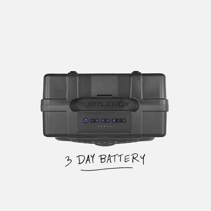 Turtlebox Original Gen 3: Portable Outdoor Bluetooth Speaker – Ultra-Loud (120dB) Waterproof (IP67) Rugged Impact-Resistant 3-Day Battery | Party Mode: Unlimited Pairing for Stereo Sound Gray