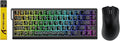 ATTACK SHARK X68 HE Wired Rapid Trigger Mechanical Gaming Keyboard and R1 Mouse with Adjustable ActuationCoiled CableUSB C/2.4Ghz Wireless/BT Ultralight 18K DPI Mice for Esport Gamer(Black Contour)