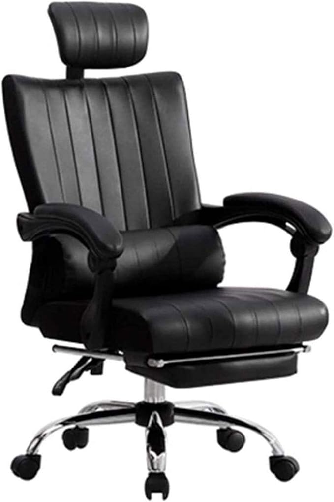 Office Chair Gaming Chair Computer Chair Office Chair with Height Adjustable Design Ergonomic Chair Desk Gaming Chair with Lumbar Support (Color : Svart)