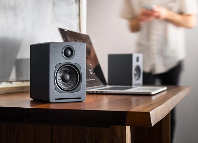 Audioengine A1 Wireless Computer Speakers - 60 W Bluetooth Desktop PC Computer Speakers - Gaming Music and More