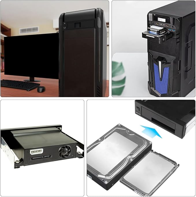 HDD and Ssd Mounting Kit 5.25 Inch HDD Mount Bracket Drive Enclosure 3.5 Inch Ssd Bracket Heat Dissipation Design